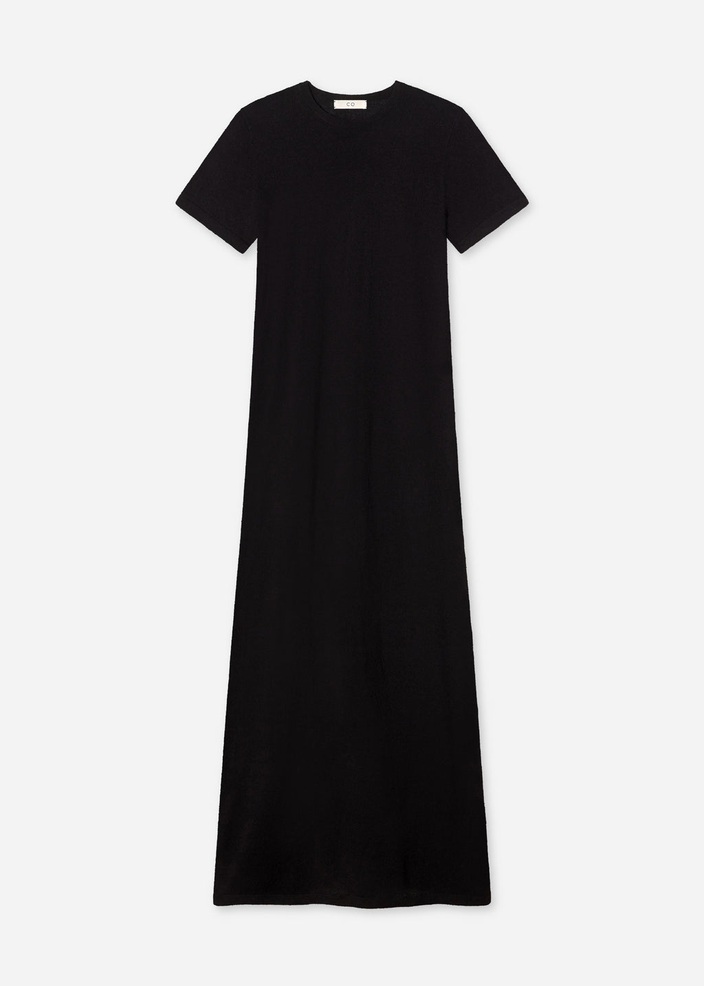 T-Shirt Dress in Silk Linen - Black - CO