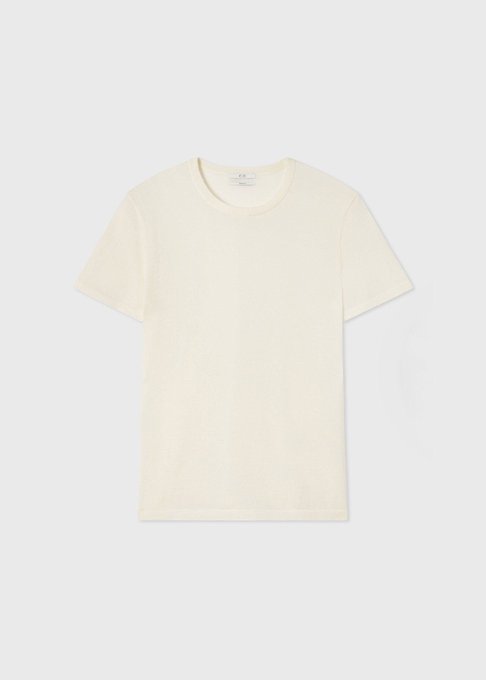 T-Shirt in Fine Cashmere - Ivory - CO Collections