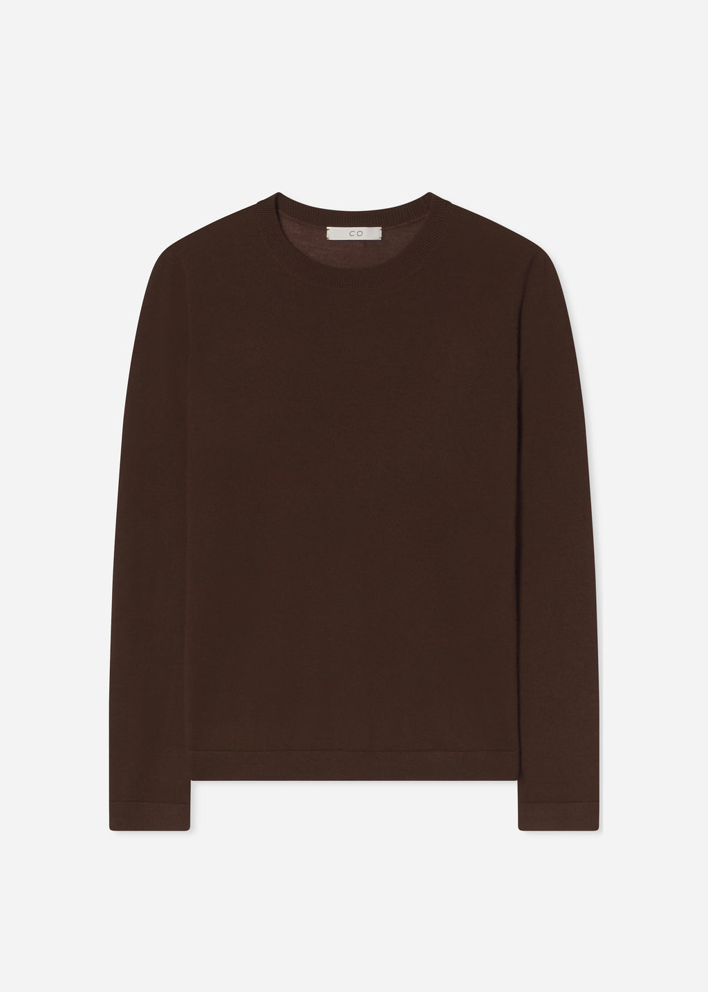 Long Sleeve Crew in Fine Cashmere - Coco - CO