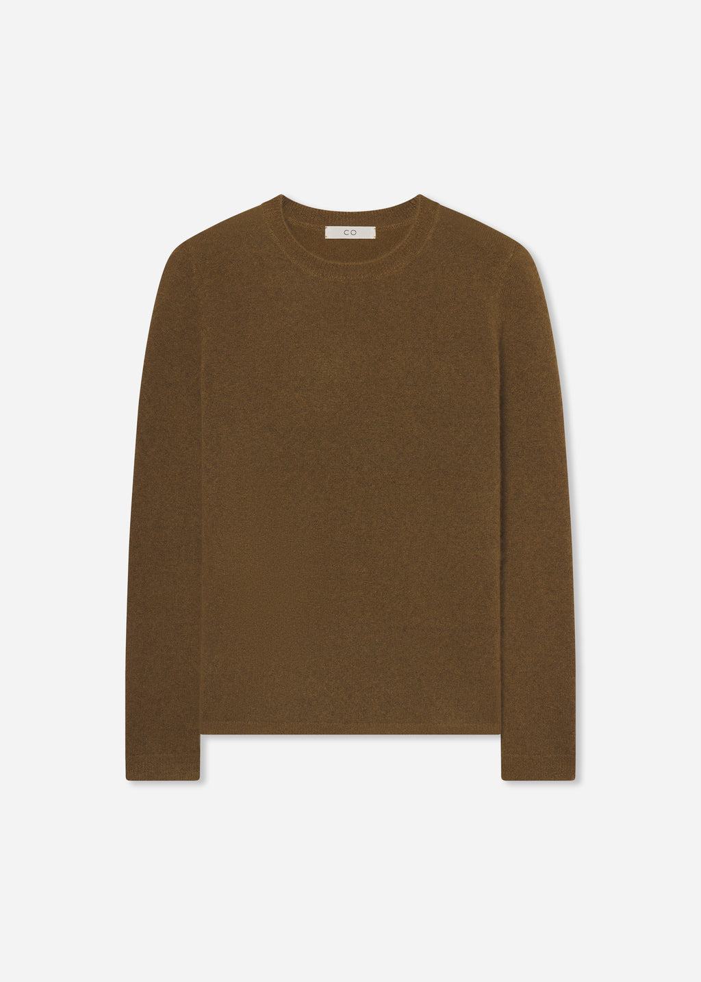 Long Sleeve Crew Sweater in Silk Cashmere - Tapenade - CO