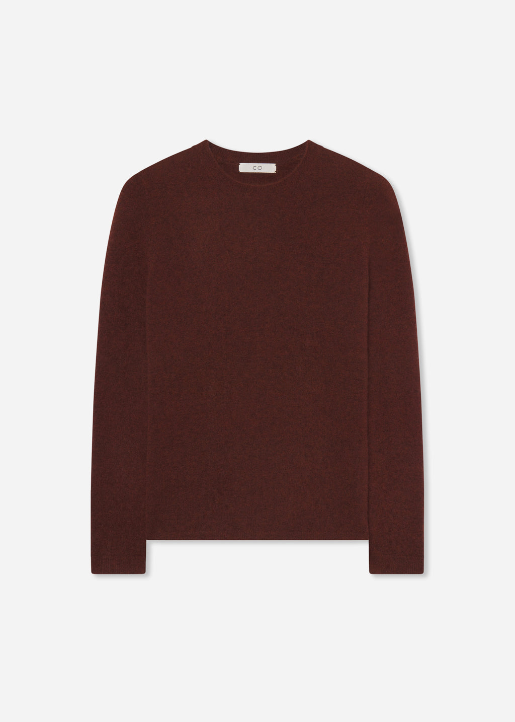 Long Sleeve Crew Sweater in Cashmere Silk - Brick - CO