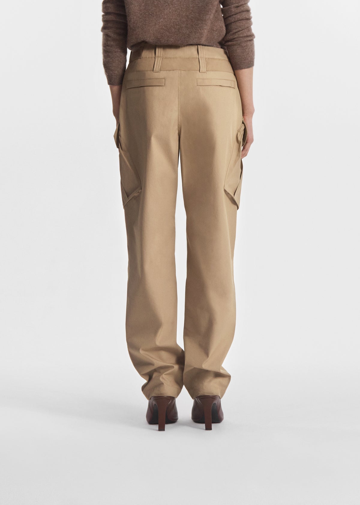 Military Cargo Pant in Cotton Twill- Camel, image 4 of 5