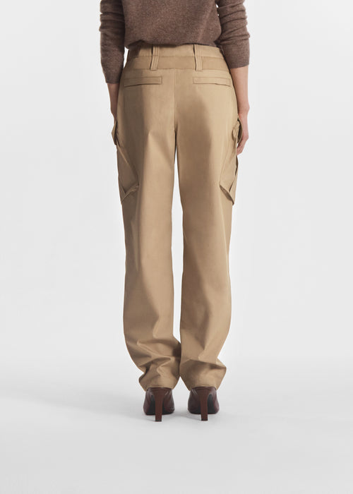 Military Cargo Pant in Cotton Twill- Camel, image 4 of 5