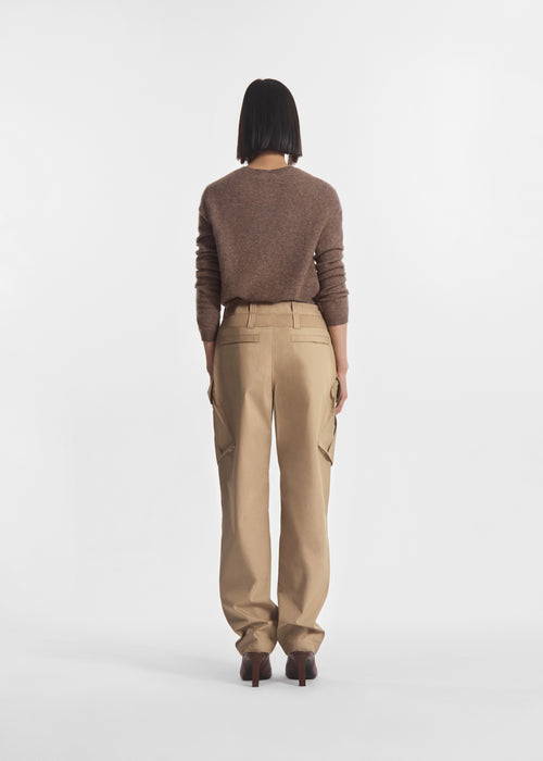 Military Cargo Pant in Cotton Twill- Camel, image 3 of 5