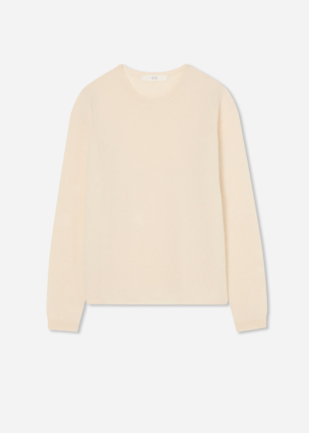 Crewneck Long Sleeve Sweater in Cashmere Silk - Ivory - CO