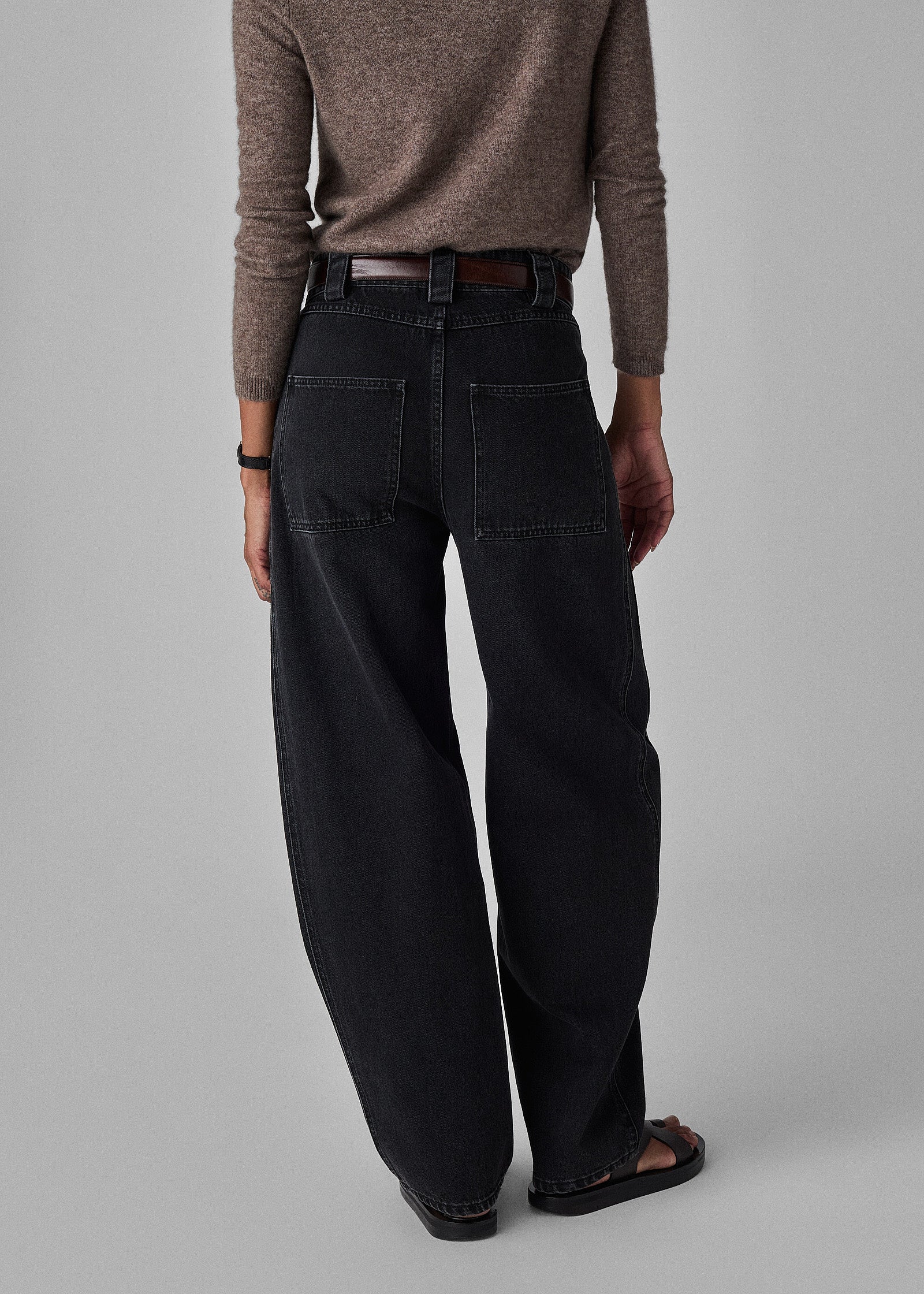 Denim Patch Pocket Pant - Black