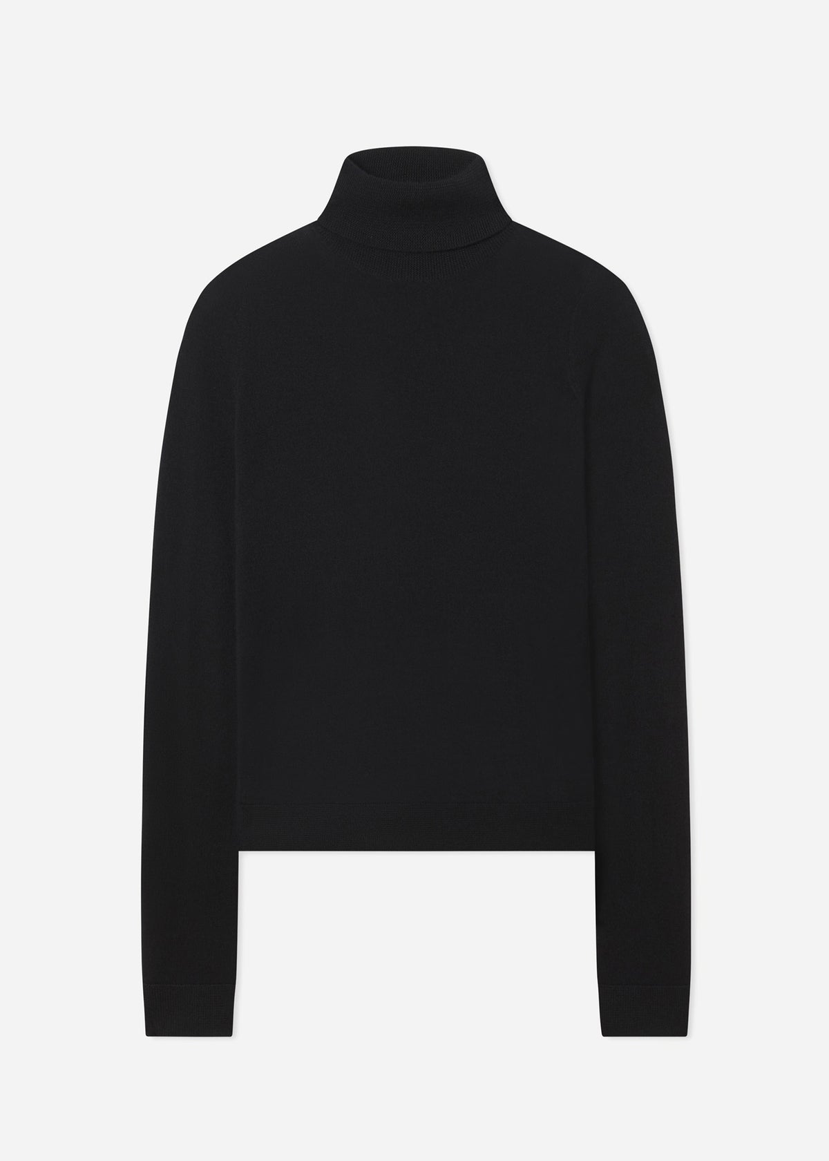 Slim Turtleneck in Fine Cashmere - Black, image 6 of 6