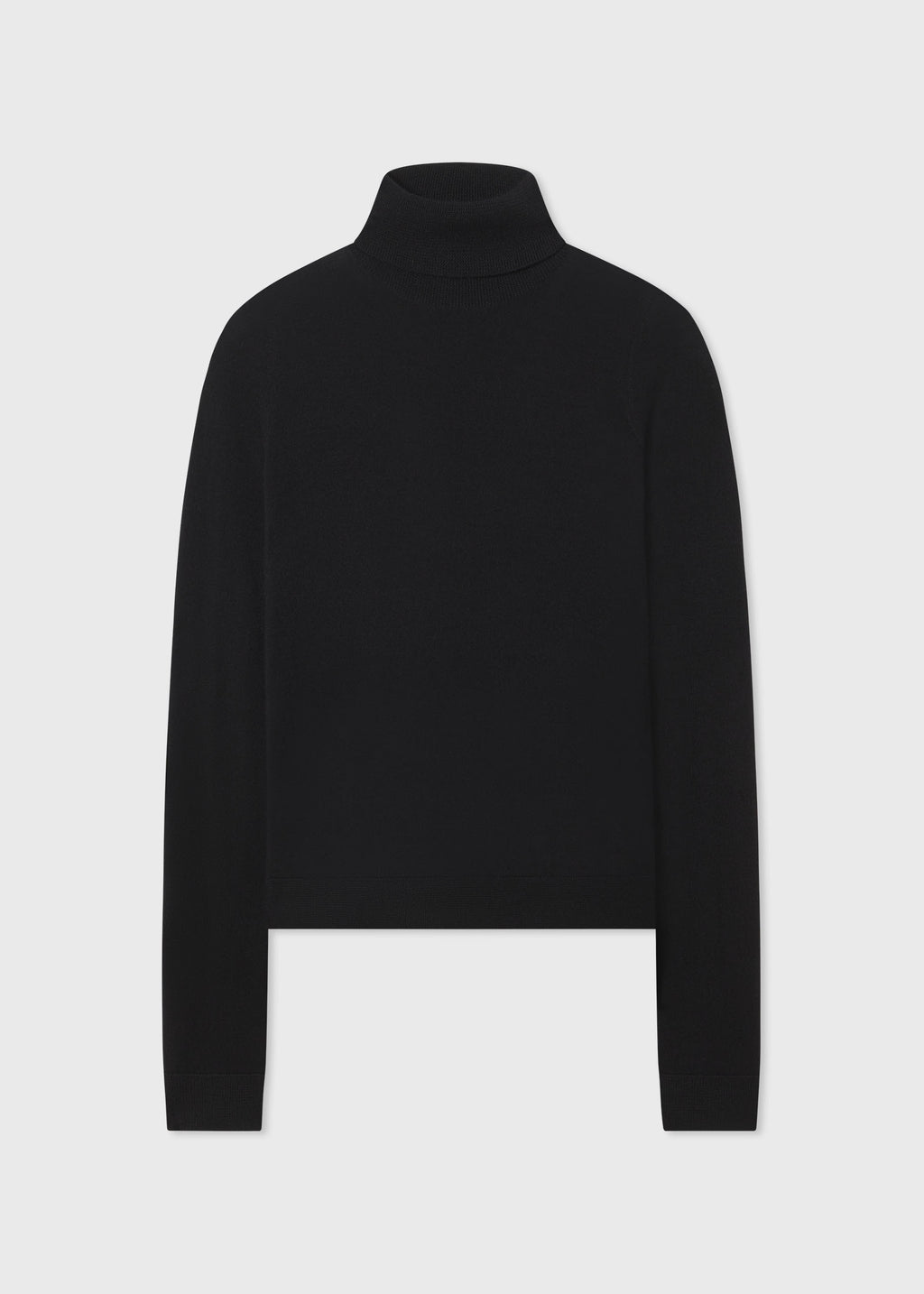 Slim Turtleneck Top in Fine Cashmere - Black - CO