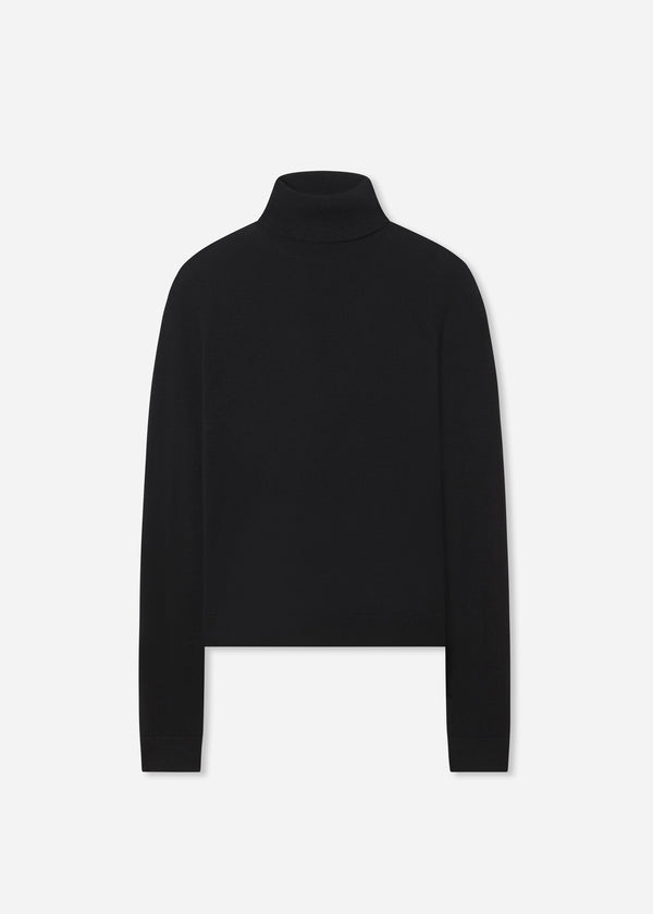 Slim Turtleneck in Fine Cashmere - Black - CO
