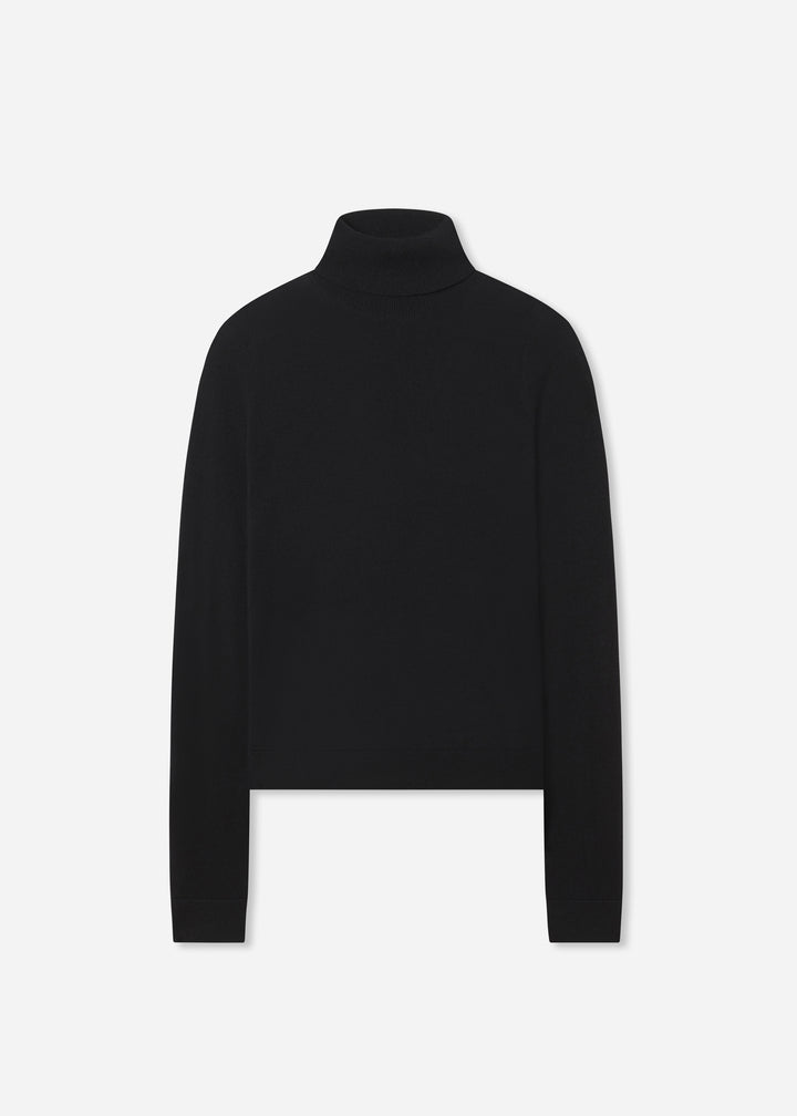 Slim Turtleneck in Fine Cashmere - Black