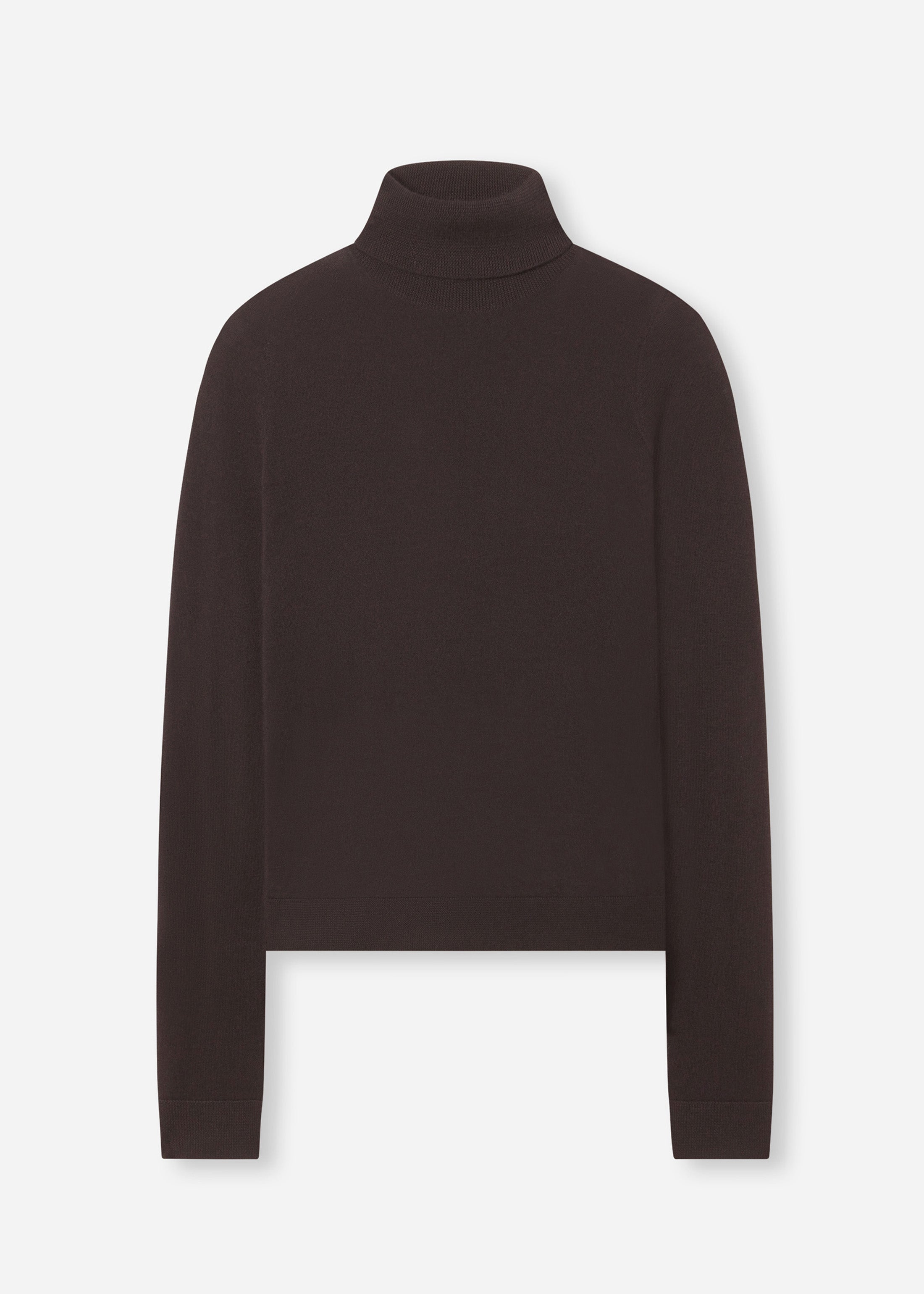 Slim Turtleneck in Fine Cashmere - Chocolate