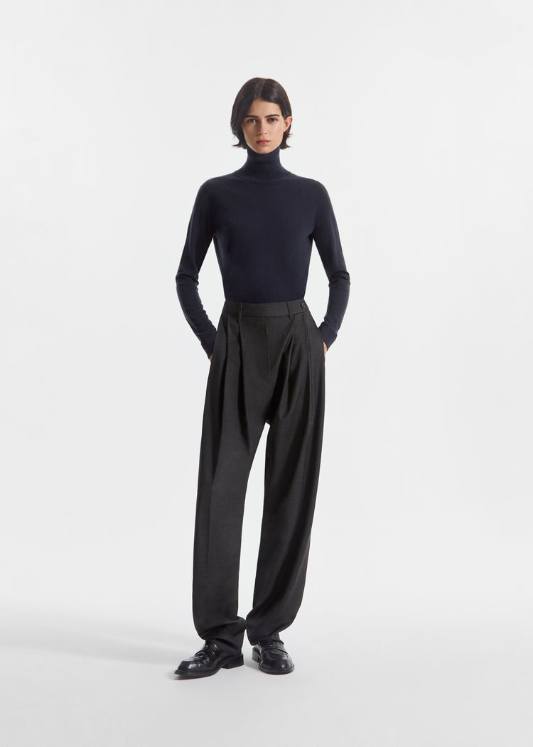 Slim Turtleneck in Fine Cashmere - Nocturne, image 1 of 5