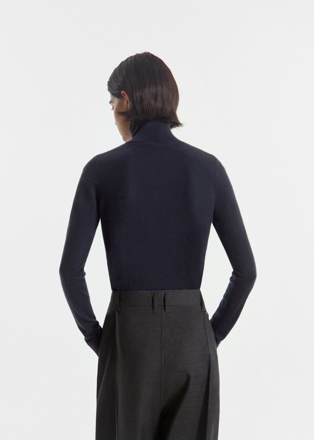 Slim Turtleneck in Fine Cashmere - Nocturne - CO