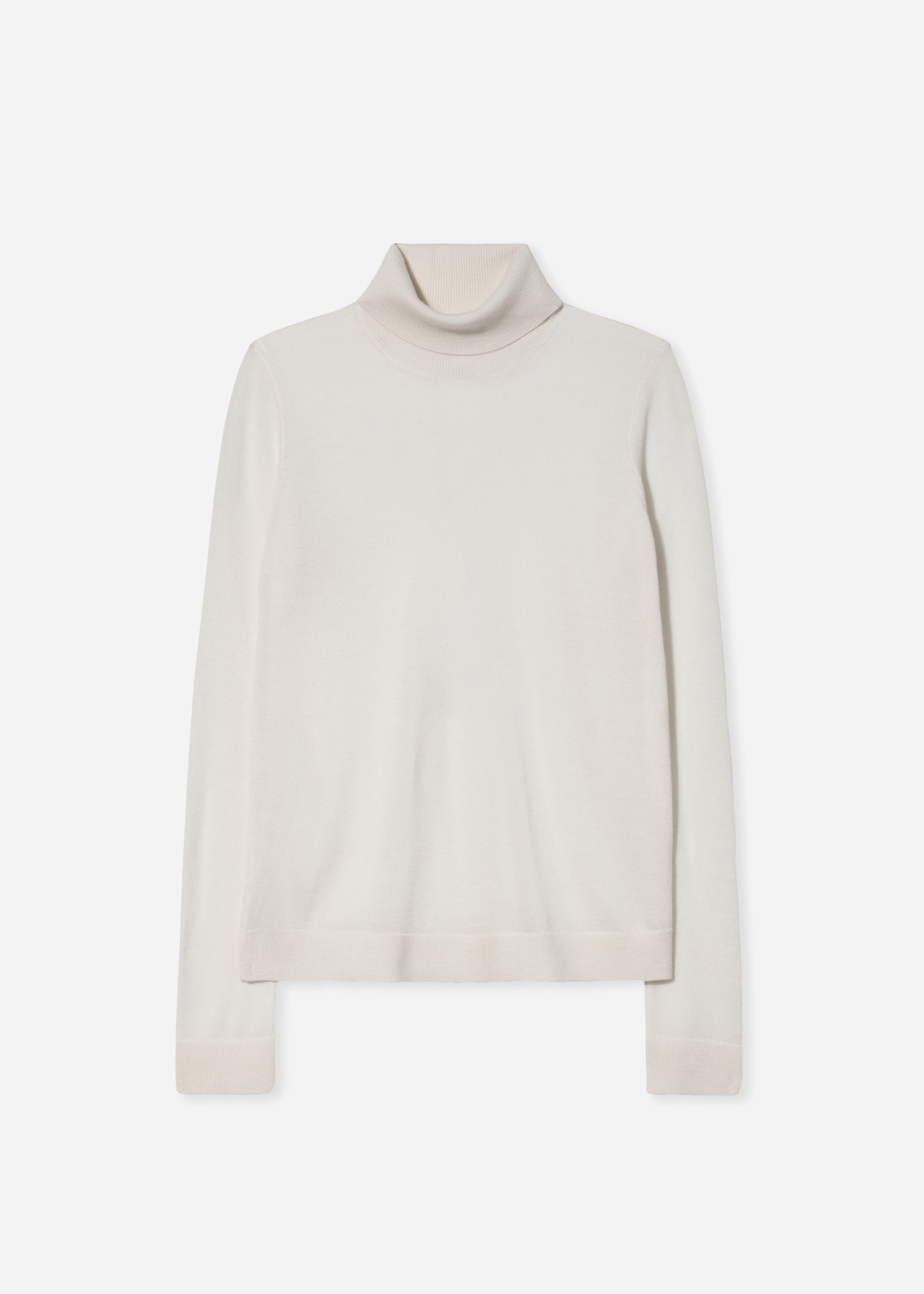 Slim Turtleneck in Fine Cashmere - Ivory