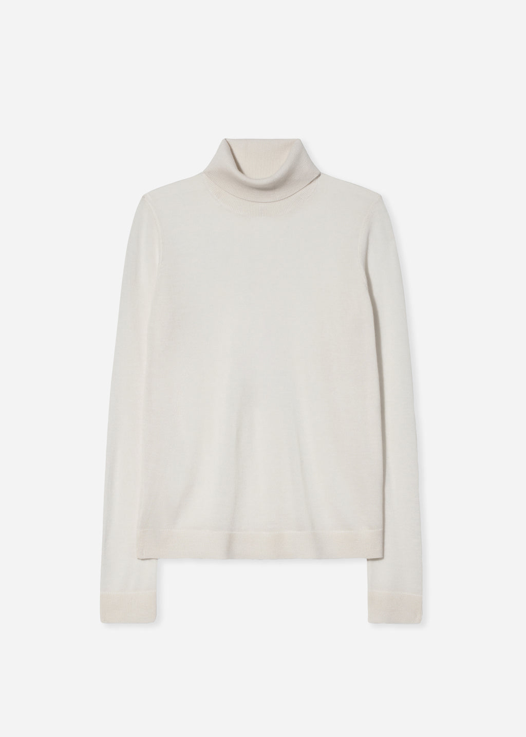 Slim Turtleneck in Fine Cashmere - Ivory - CO