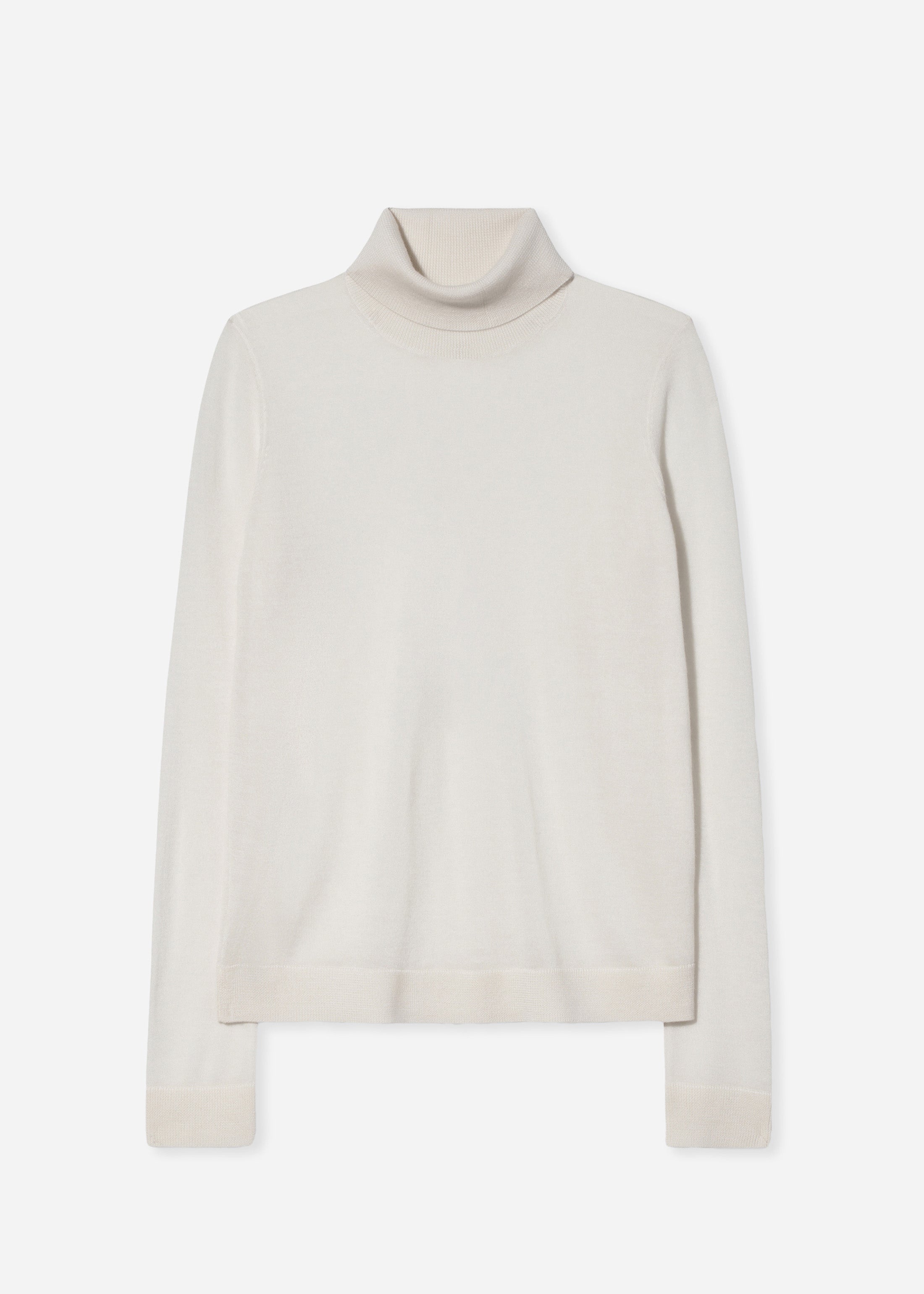 Slim Turtleneck in Fine Cashmere - Ivory