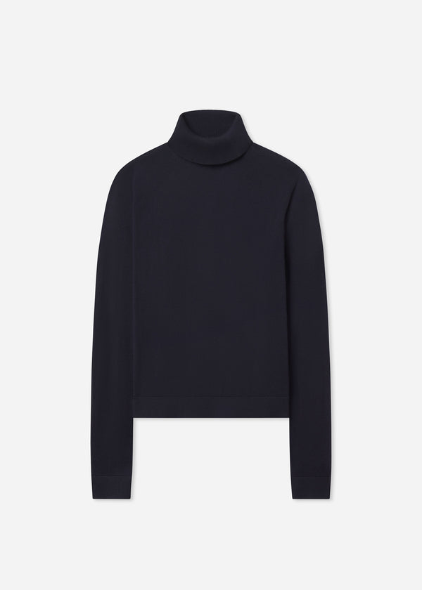 Slim Turtleneck in Fine Cashmere - Nocturne - CO