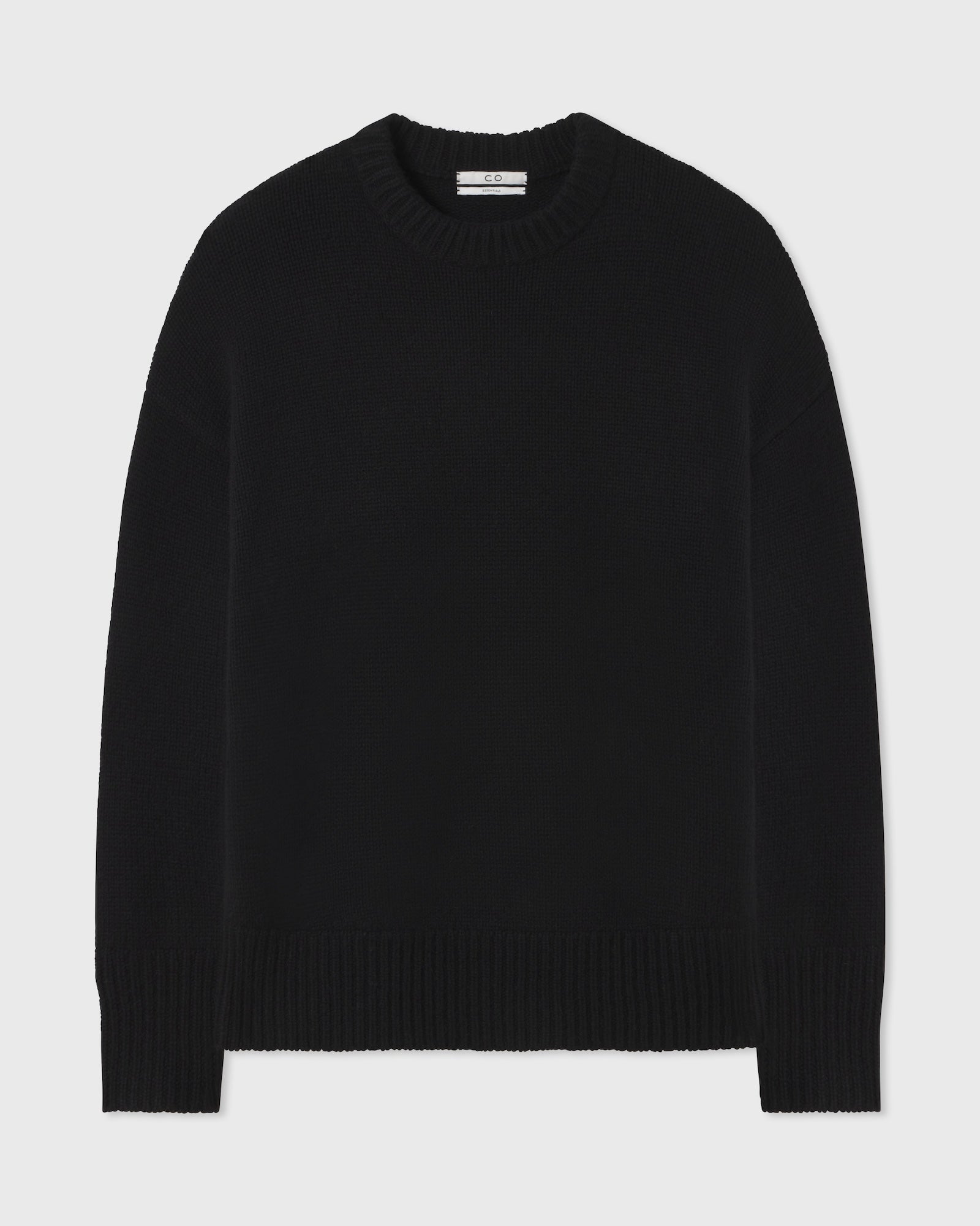 Boyfriend Crew Neck in Wool Cashmere - Black