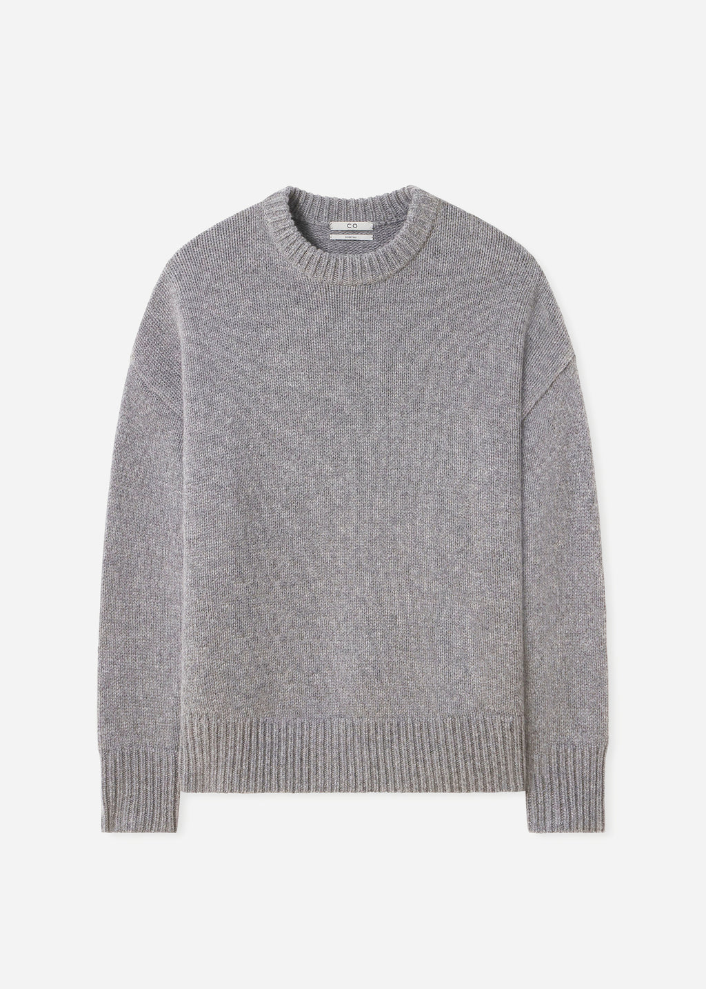 Boyfriend Crew Sweater in Wool Cashmere - Taupe - CO