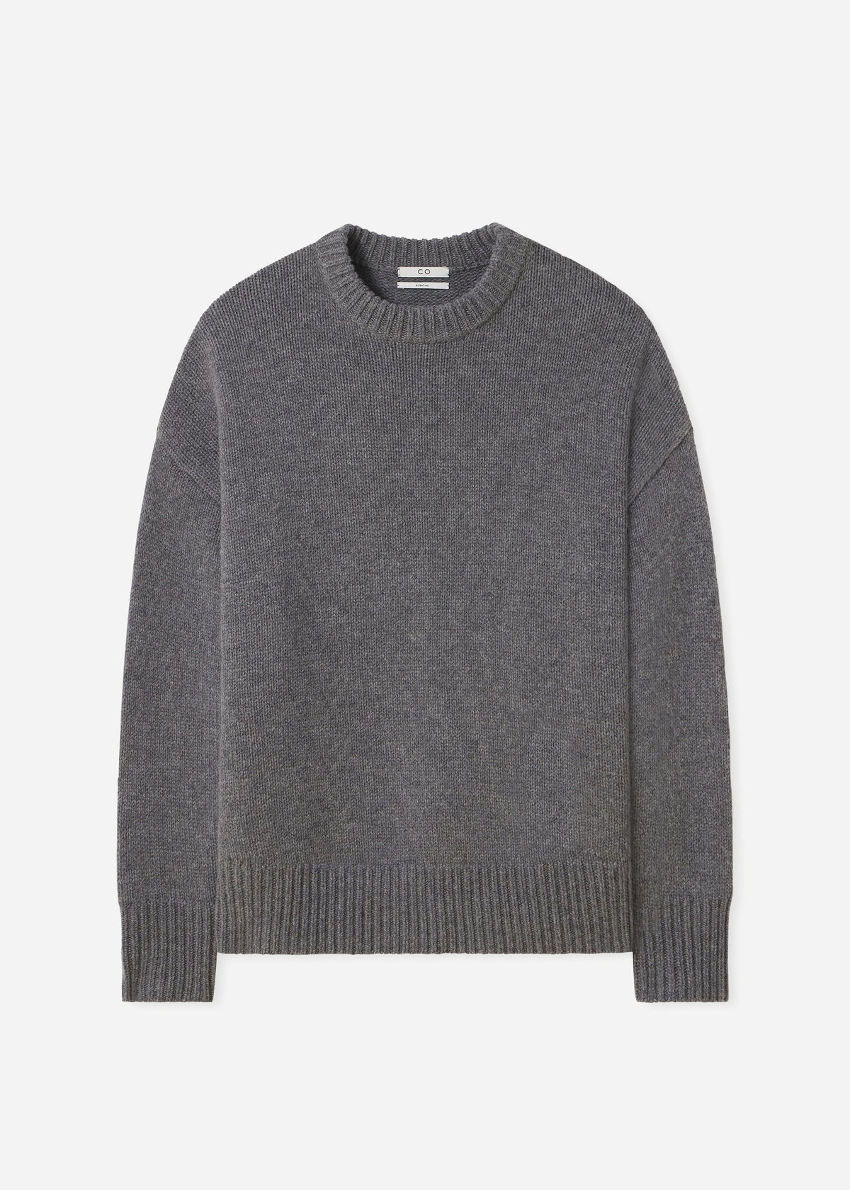 Boyfriend Crew Neck in Wool Cashmere - Grey, image 4 of 4