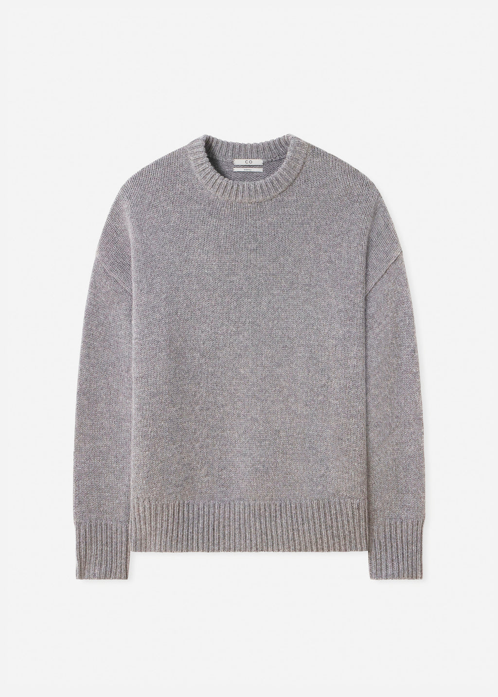 Boyfriend Crew Sweater in Wool Cashmere - Taupe - CO