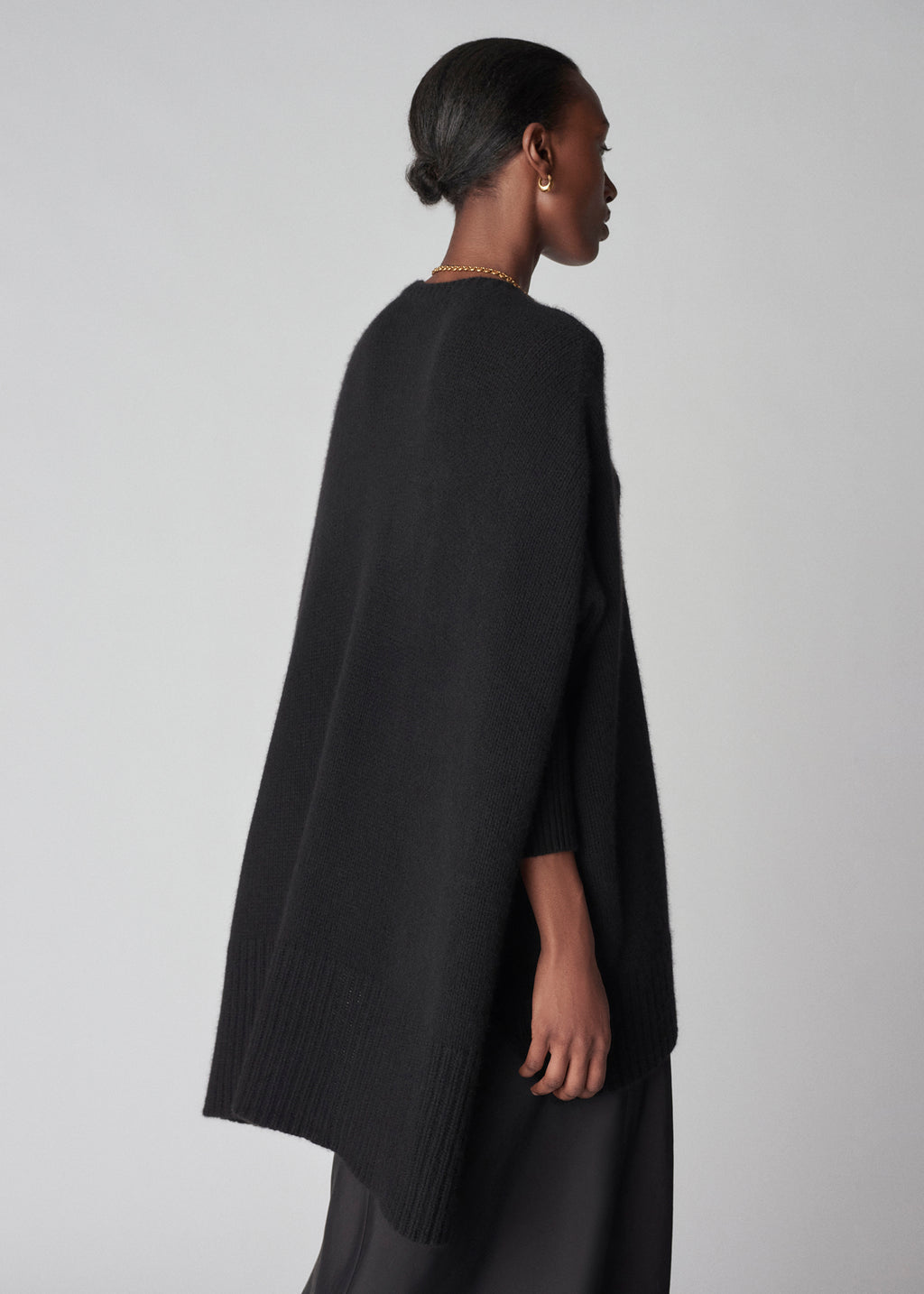 Batwing Sweater in Cashmere - Black - CO