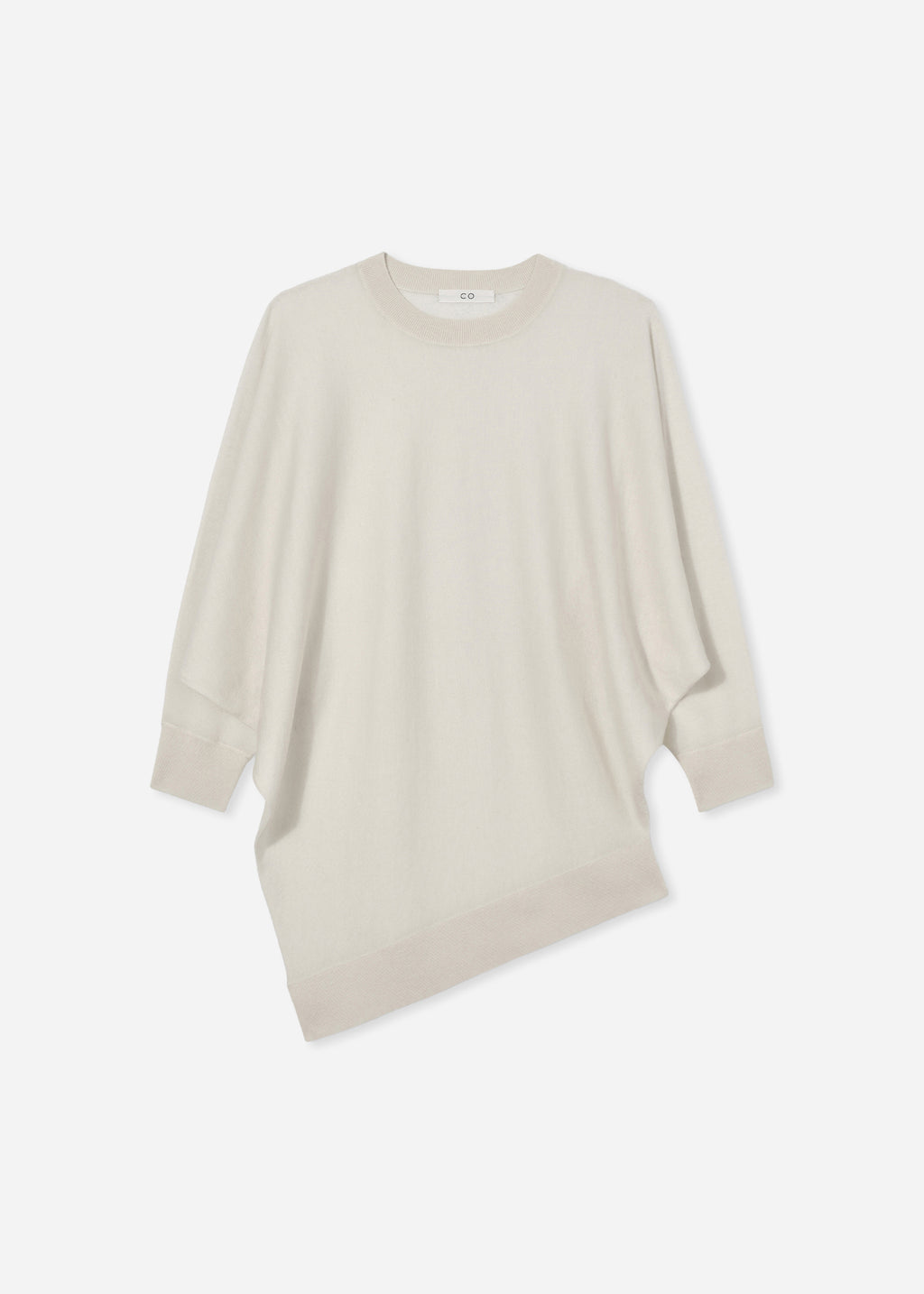 Draped Knit Top in Fine Cashmere - Ivory - CO