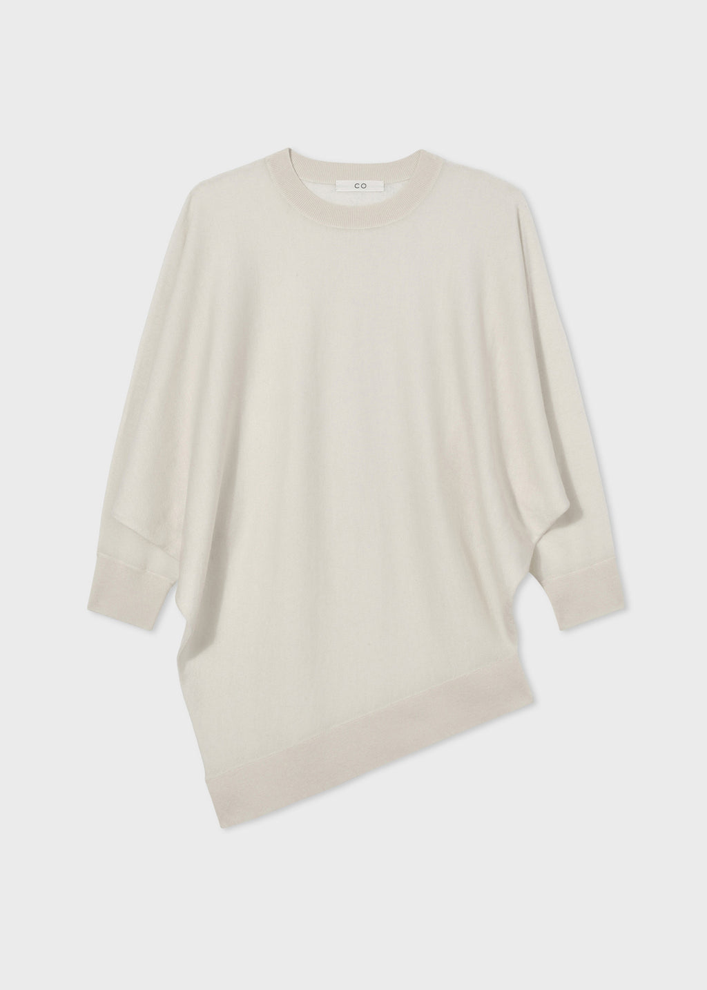 Draped Knit Top in Fine Cashmere - Ivory - CO