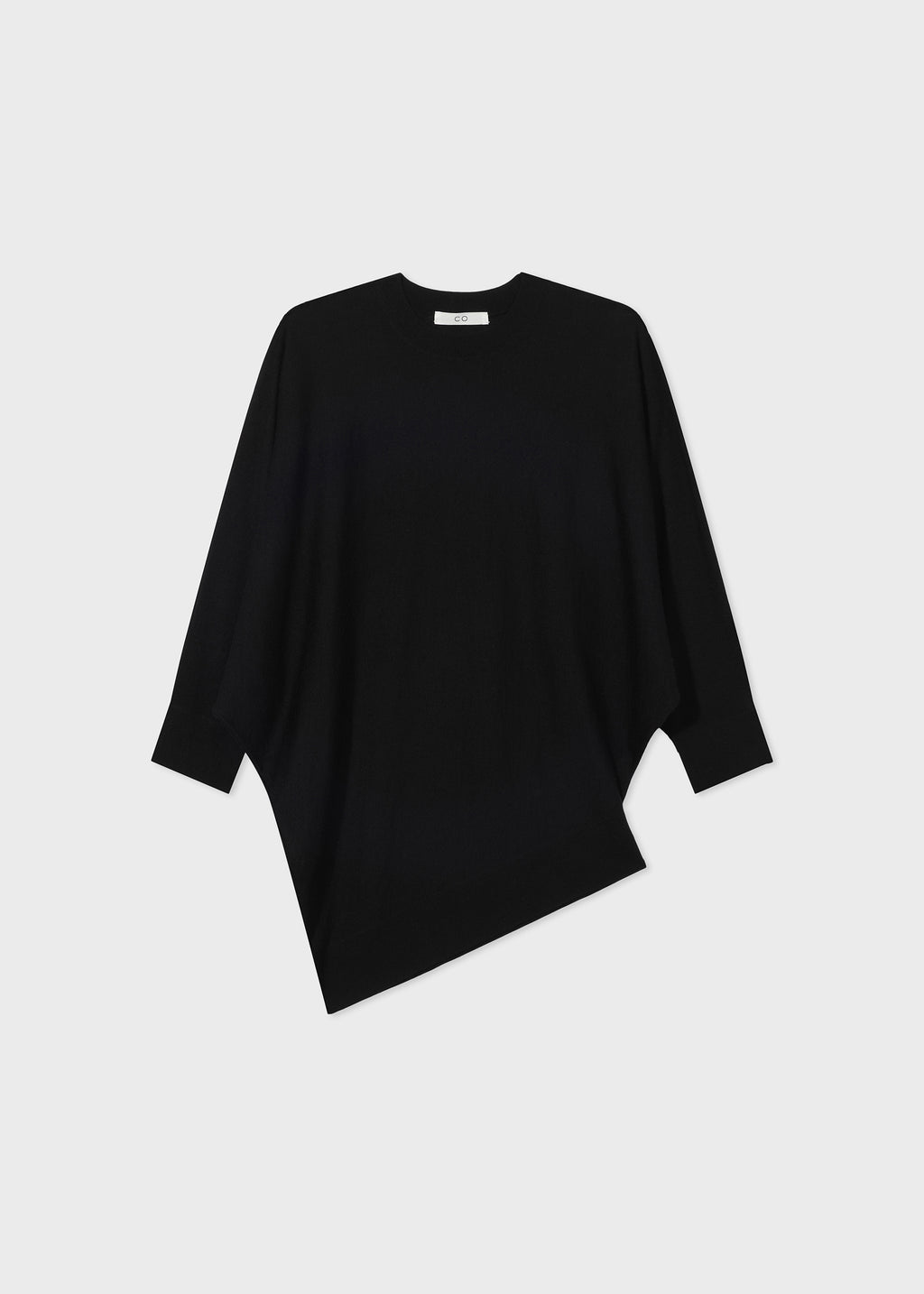 Draped Knit Top in Fine Cashmere - Black - CO