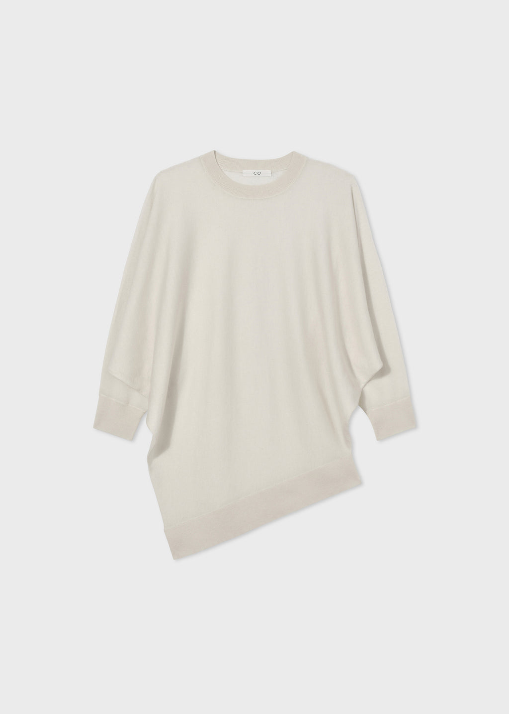 Draped Knit Top in Fine Cashmere - Ivory - CO