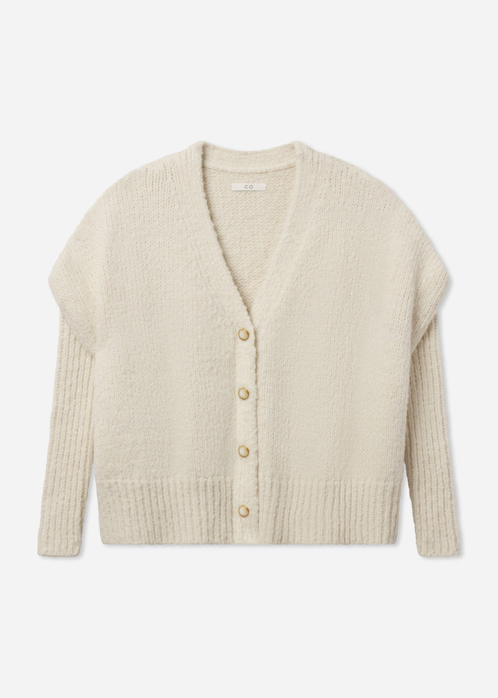 Batwing Cardigan in Alpaca Knit - Ivory, image 5 of 5