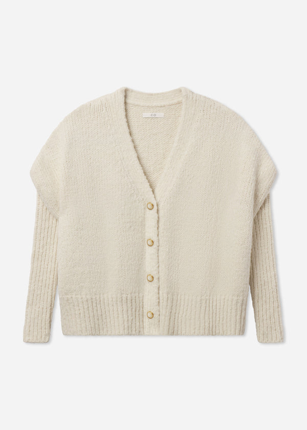 Batwing Cardigan in Alpaca Knit - Ivory, image 5 of 5