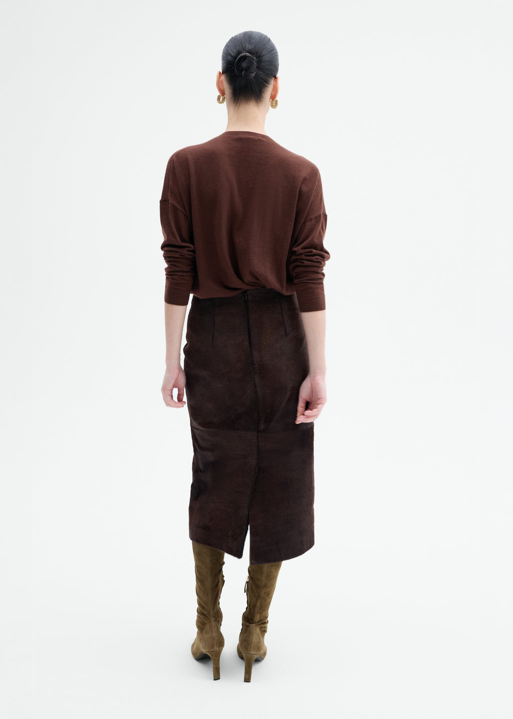V-Neck Sweater in Fine Cashmere - Coco - CO