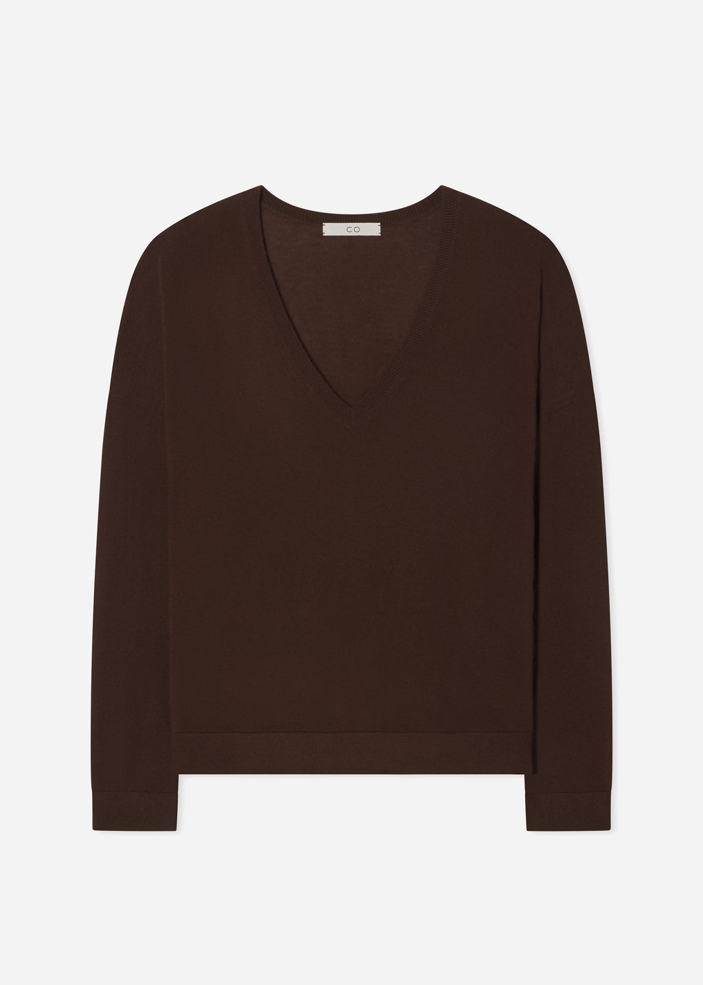V-Neck Sweater in Fine Cashmere - Coco - CO