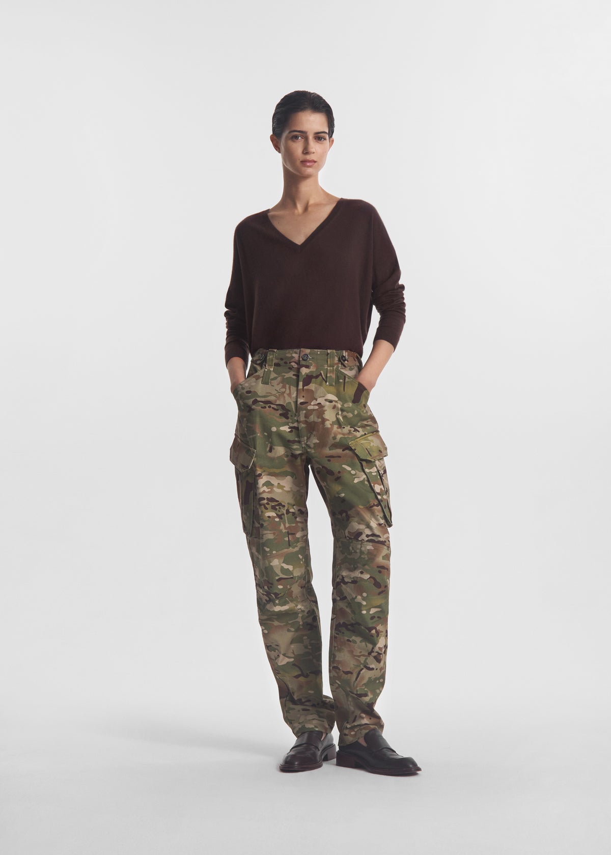 Military Pant in Cotton Twill - Camo Multi, image 2 of 6