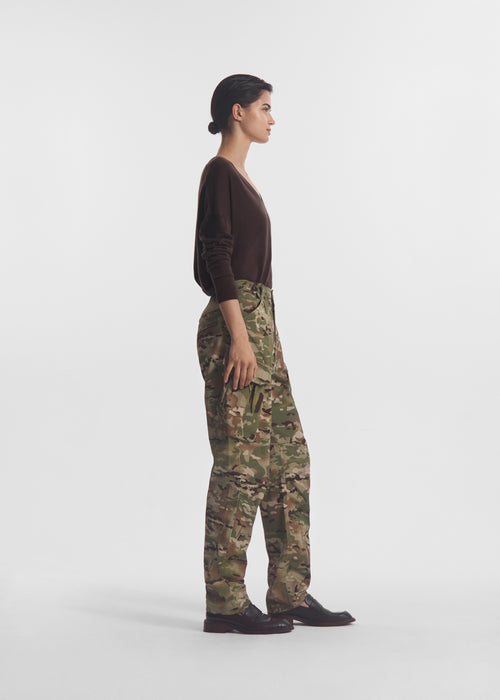 Military Pant in Cotton Twill - Camo Multi, image 4 of 6