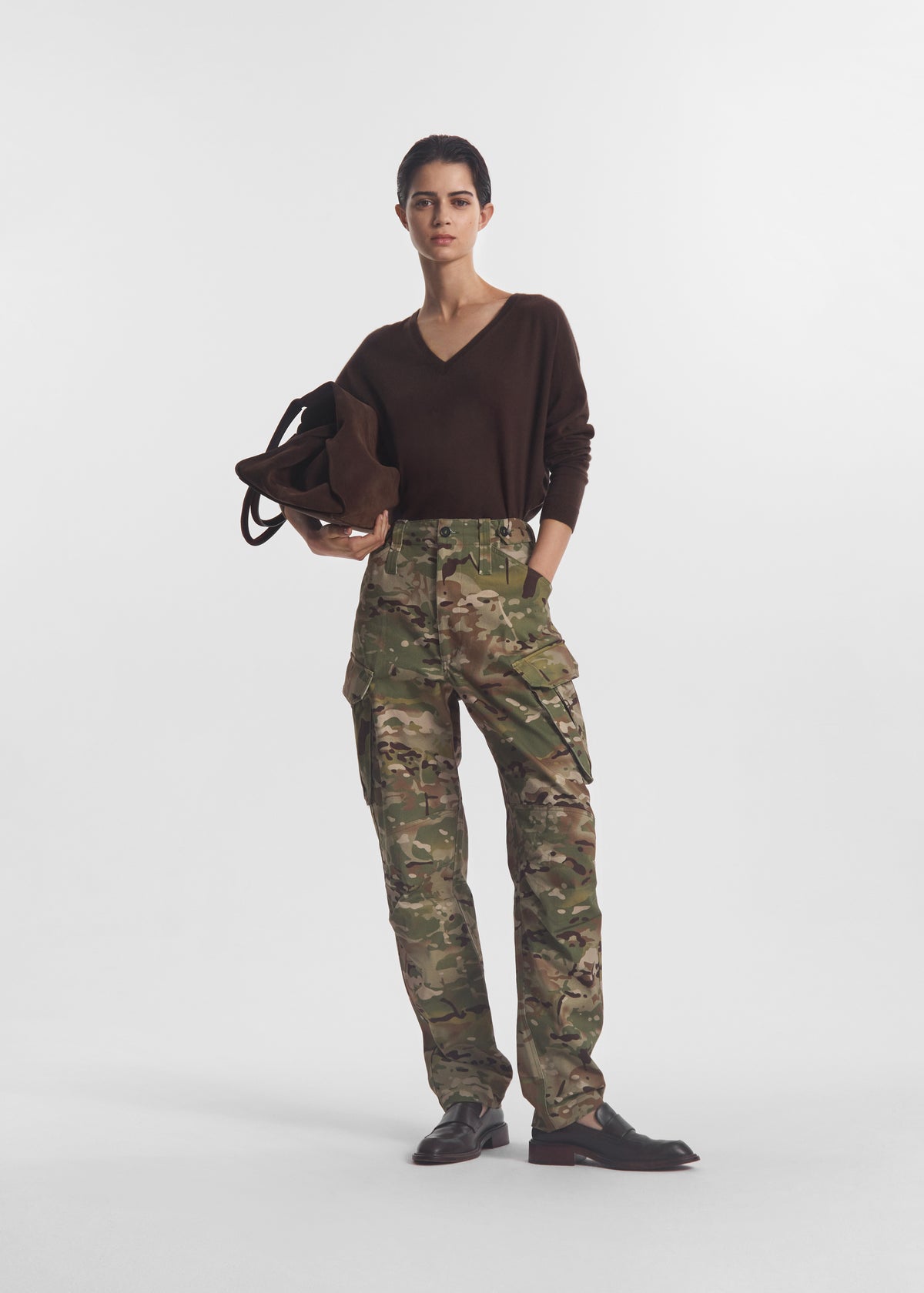 Military Pant in Cotton Twill - Camo Multi, image 1 of 6