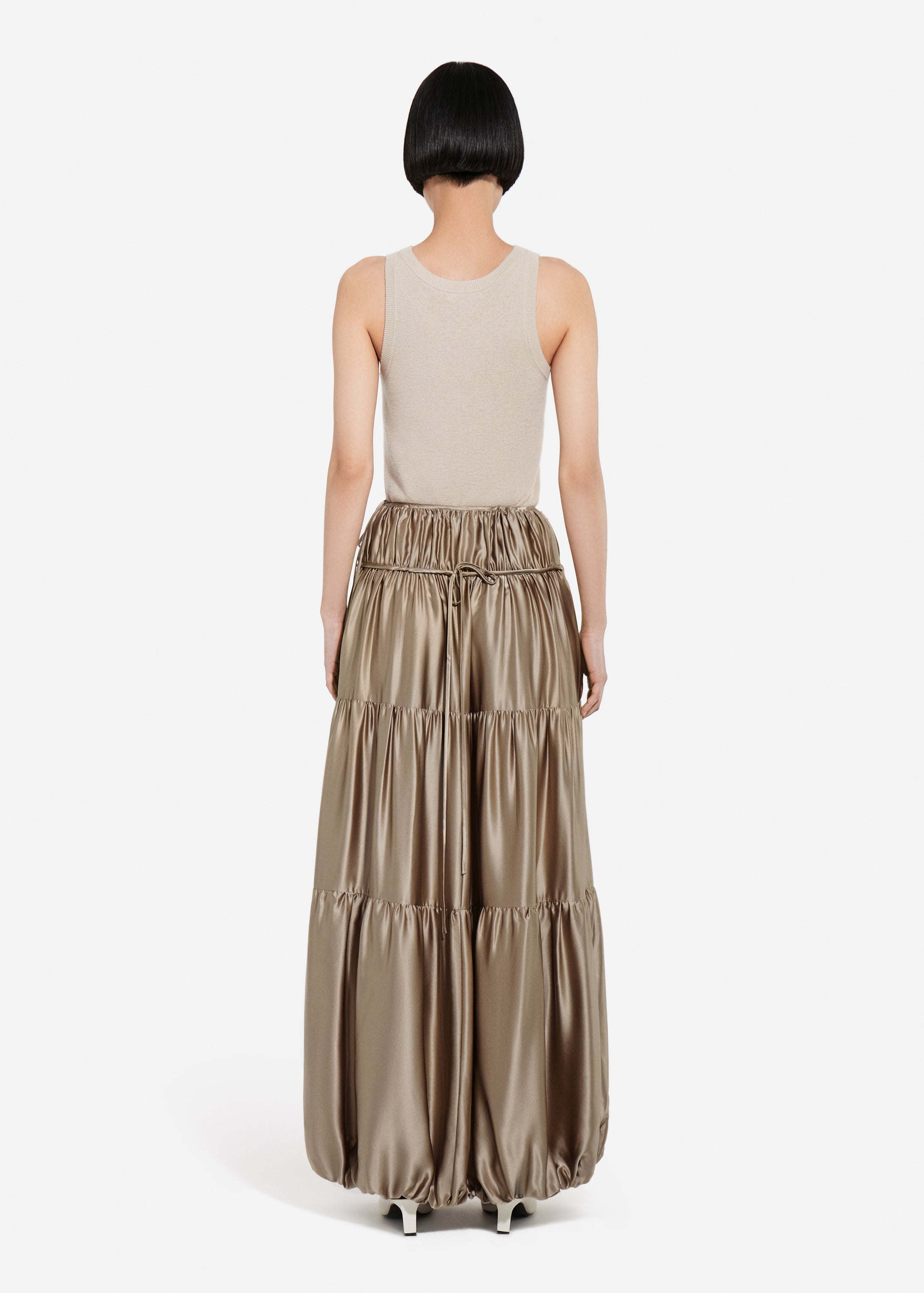 Tank Top in Fine Cashmere - Chestnut