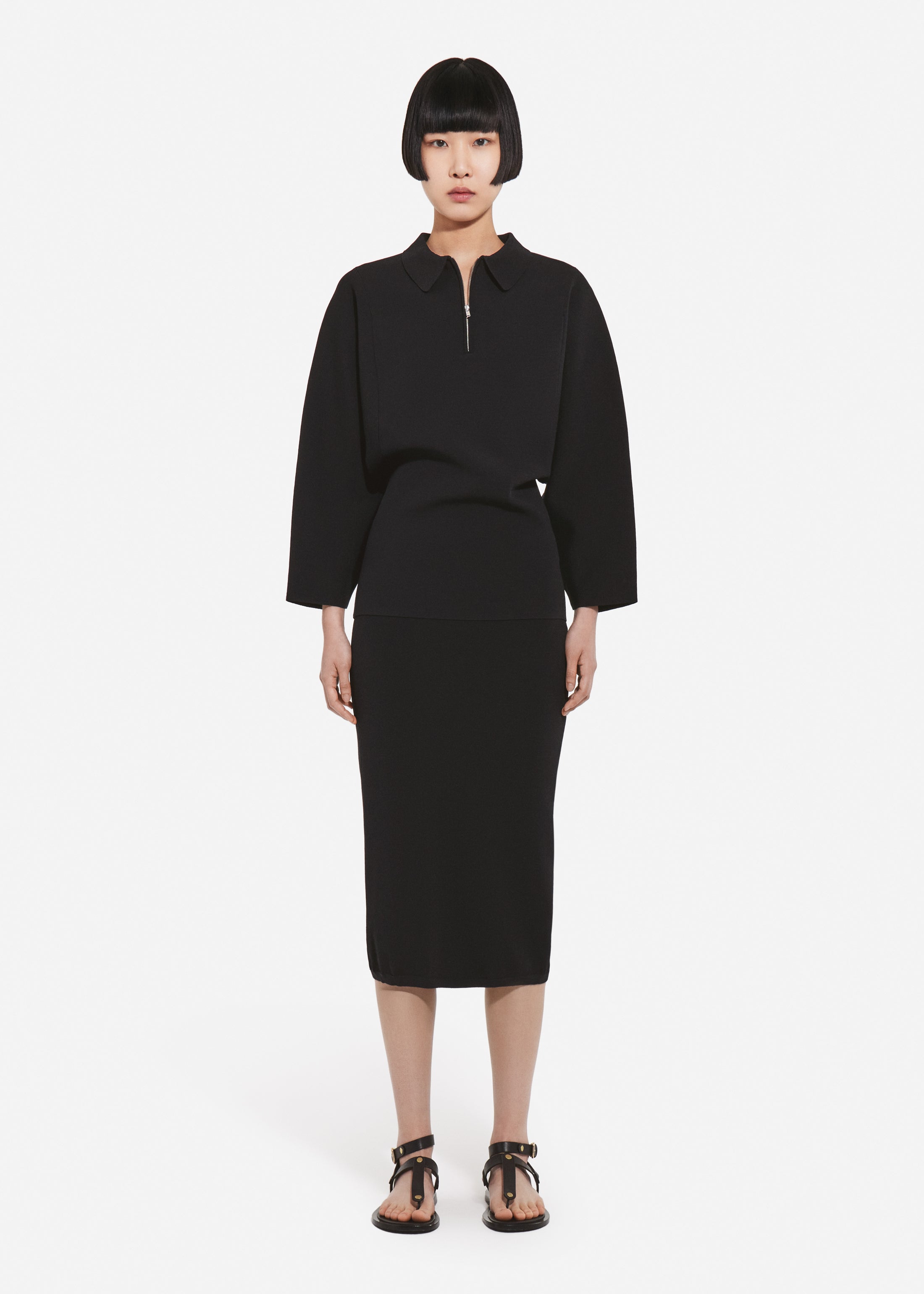 Pencil Skirt in Viscose - Black