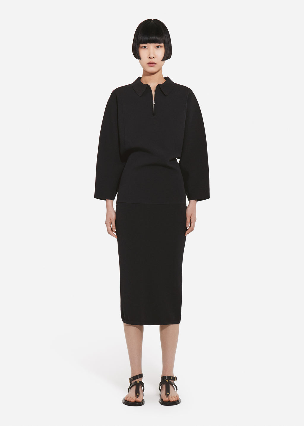 Pencil Skirt in Viscose - Black - CO