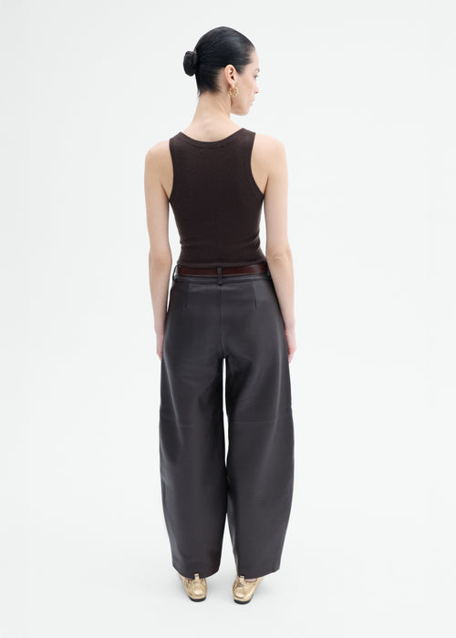 Tank Top in Fine Cashmere - Chocolate, image 5 of 6
