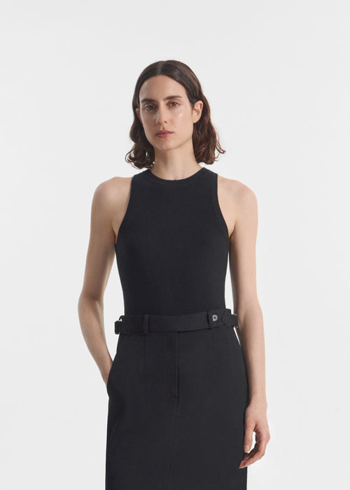Tank Top in Fine Cashmere - Black, image 1 of 6