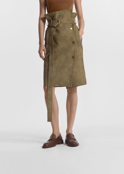 Hardwear Skirt in Cold Dye Cotton - Khaki, image 2 of 3
