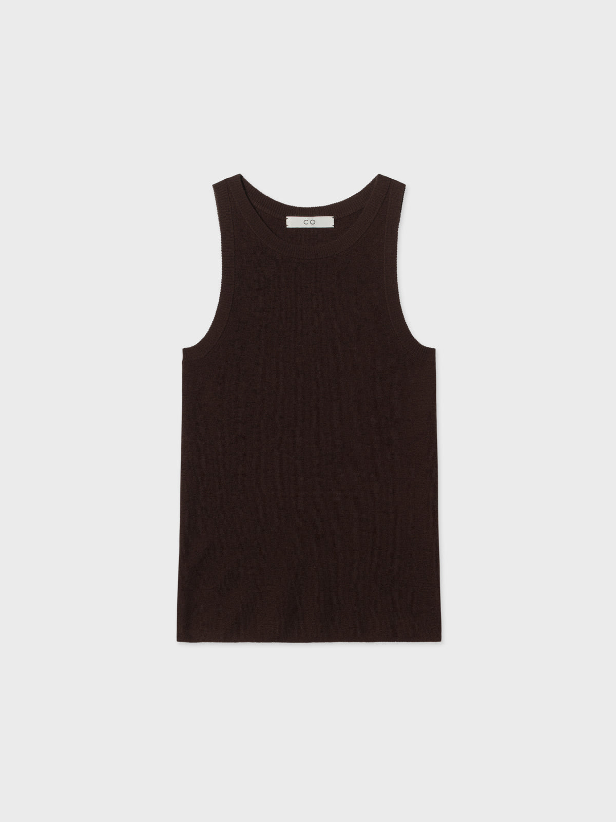 Tank Top in Fine Cashmere - Chocolate, image 6 of 6