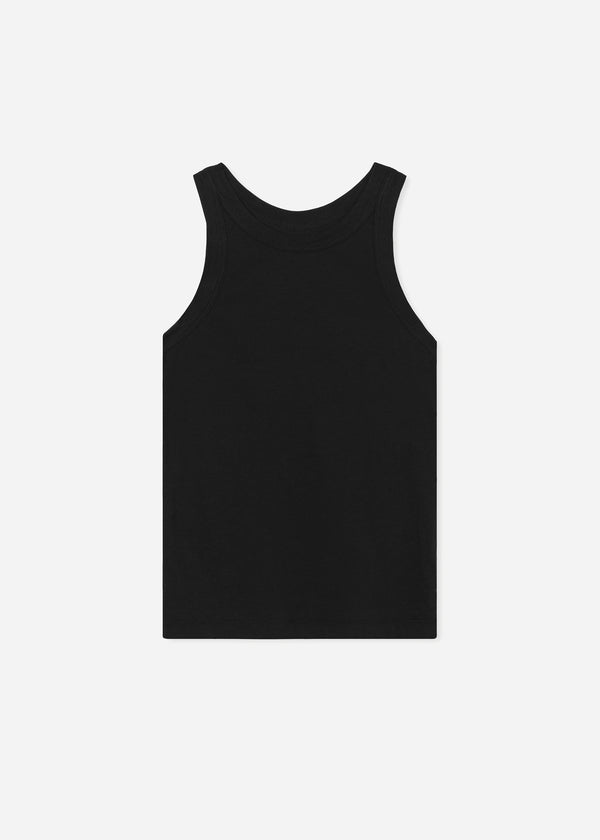 Tank Top in Cotton Jersey - Black - CO