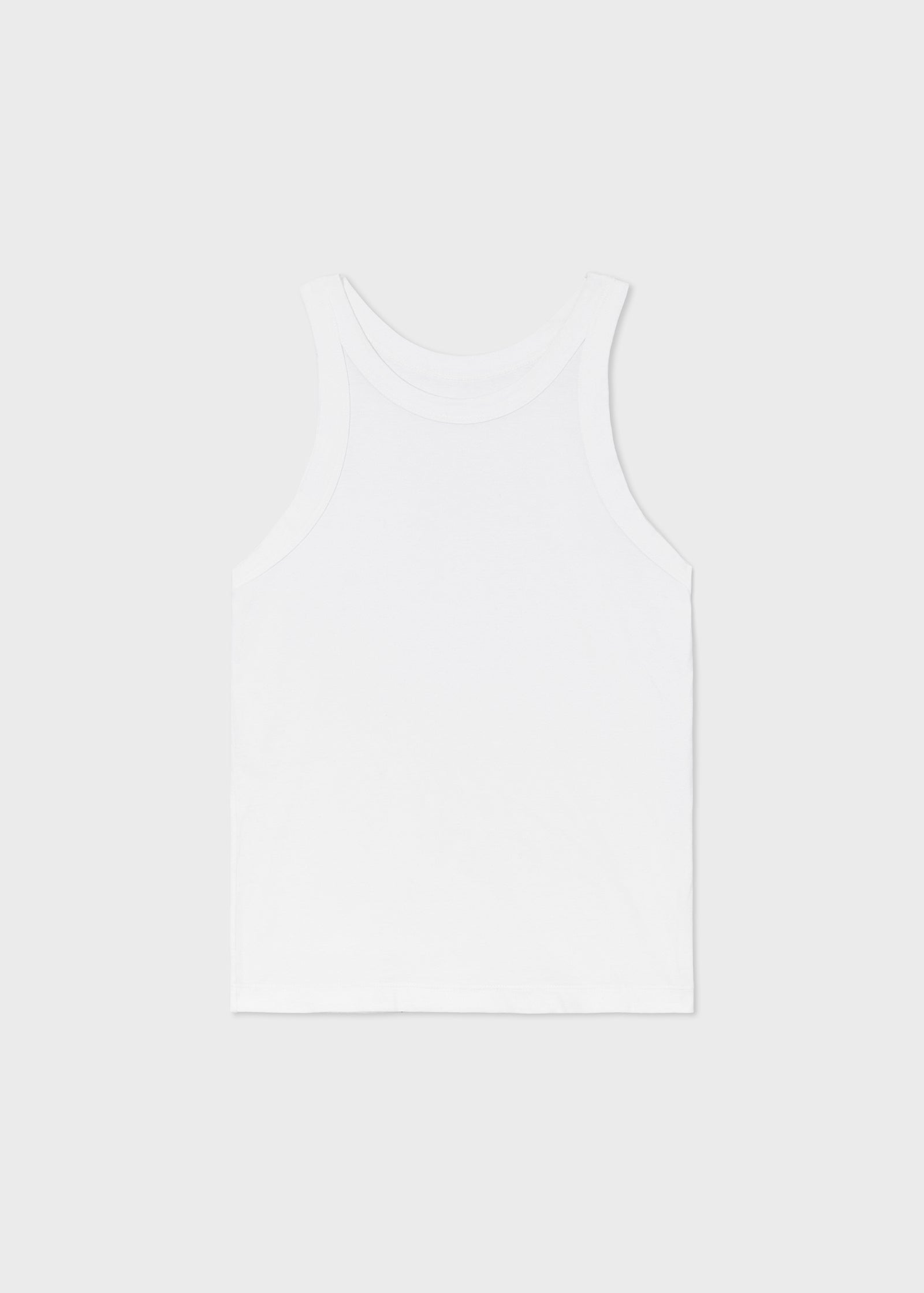 Tank Top in Smooth Cotton Jersey - White