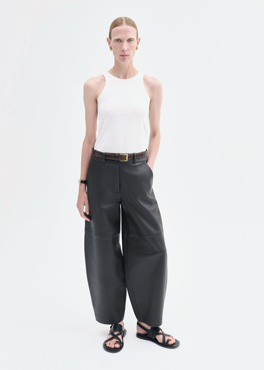 Sporty Tank in Cotton Jersey - Ivory - CO