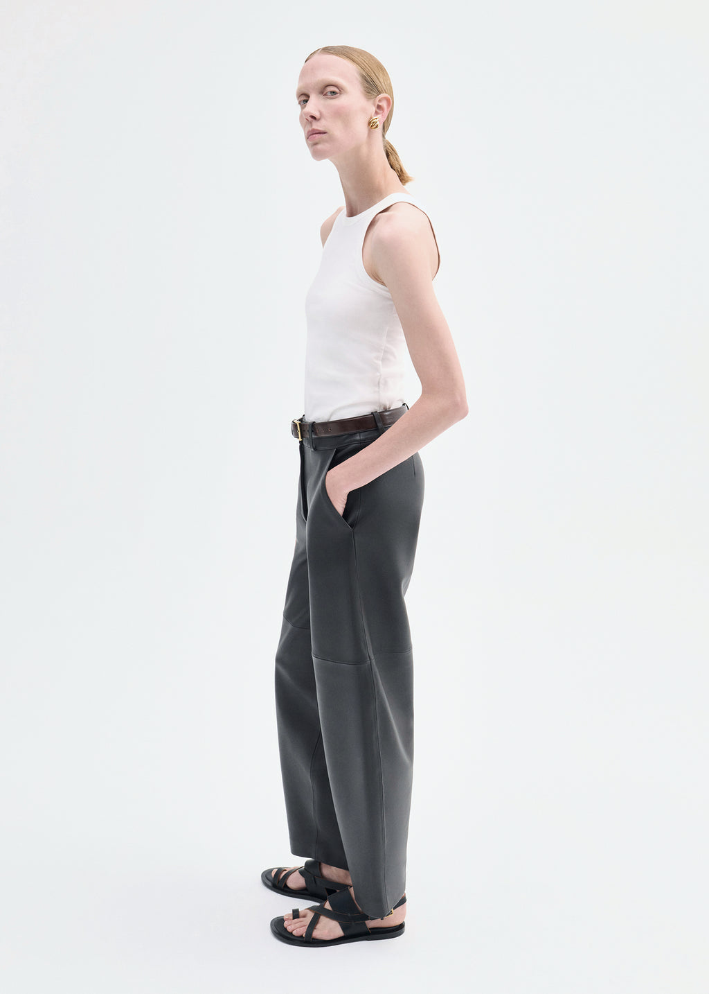 Sporty Tank in Cotton Jersey - Ivory - CO