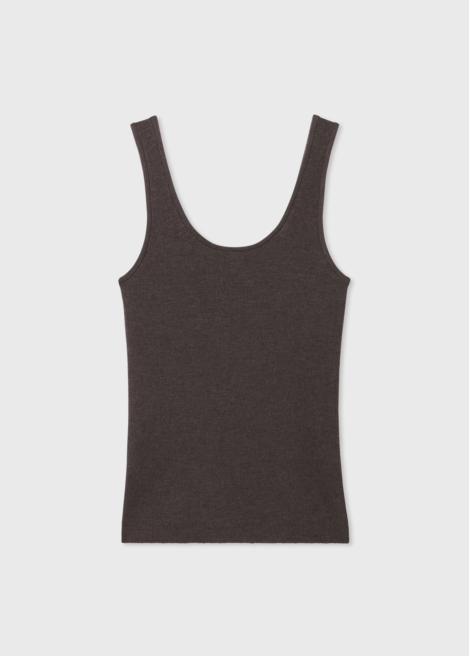 Sweater Tank in Fine Cashmere - Brown