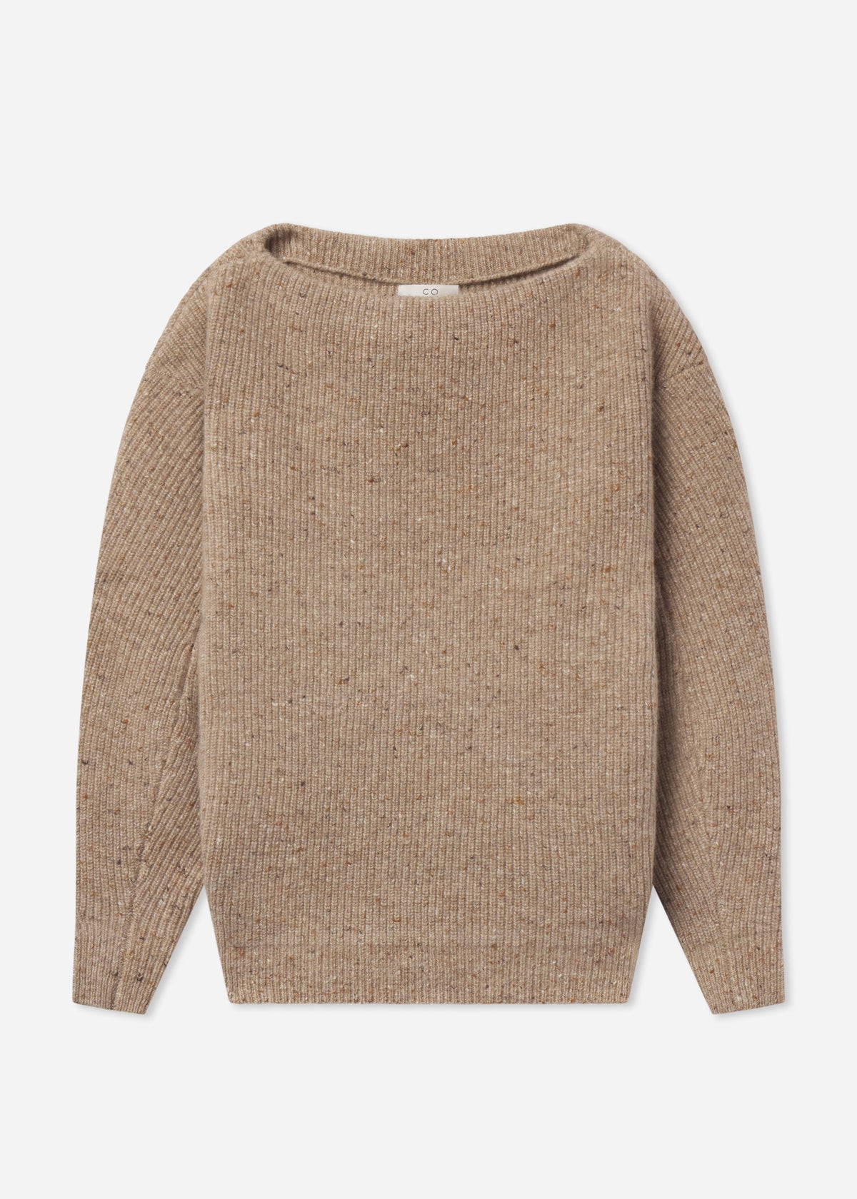 Boatneck Sweater in Cashmere Blend - Antelope, image 4 of 4